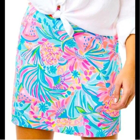 Skort (jupe-short) Lilly Pulitzer Taille 2 - Imprimé Marin - Taille Haute, Avec Poches - Occasion Très Bon état